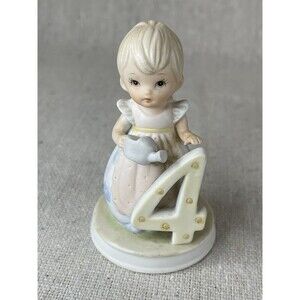 Lefton #4 Fourth Birthday Girl Figurine The Christopher Collection